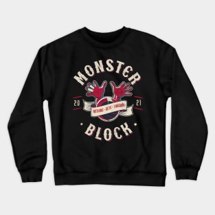 Monster Block, Biker-style design Crewneck Sweatshirt